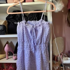 Zara Lilac Textured Sleeveless Dress